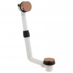 Vado Odpływ wannowy bez syfonu, z przelewem i funkcją napełniania przez przelew, z korkiem klik-klak brąz szczotkowany IND-81389/RO-BRZ