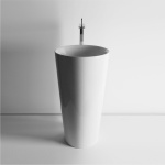 Valdama Il Umywalka wolnostojąca ∅42xh90 cm z korkiem biała jf