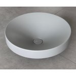 Valdama Occhio Umywalka nablatowa ø50xH15 cm z korkiem klik klak Lava mat OCL0117A+PMCLTCU17A