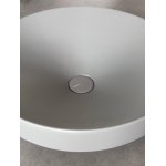 Valdama Occhio Umywalka nablatowa ø50xH15 cm z korkiem klik klak Lava mat OCL0117A+PMCLTCU17A