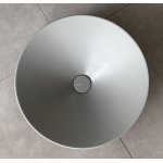 Valdama Occhio Umywalka nablatowa ø50xH15 cm z korkiem klik klak Lava mat OCL0117A+PMCLTCU17A