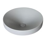 Valdama Occhio Umywalka nablatowa ø50xH15 cm z korkiem klik klak Lava mat OCL0117A+PMCLTCU17A