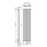    Vasco Arche Grzejnik łazienkowy 87x50 M302 Aluminium Grey January ARCHE50870M302/E WIETRZENIE MAGAZYNÓW!!