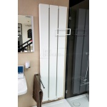  Vasco Beams Grzejnik Łazienkowy wodny ścienny 180x49 cm z poręczą i zaworem kątowym z głowicą biały 112580490180000660600-0000