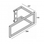  Vasco Beams Grzejnik Łazienkowy wodny ścienny 180x49 cm z poręczą i zaworem kątowym z głowicą biały 112580490180000660600-0000