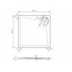  Vayer Boomerang Brodzik prysznicowy kwadratowy 80x80 cm biały 080.080.001.2-6.0.0.0.0