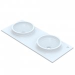  Vayer Boomerang Umywalka nablatowa z dwoma otworami na baterię 120x50 cm biała 120.050.012.3-1.0.1.X.0