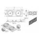  Vayer Boomerang Umywalka nablatowa z dwoma otworami na baterię 120x50 cm biała 120.050.012.3-1.0.1.X.0