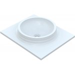  Vayer Boomerang Umywalka nablatowa falowana z otworem na baterię 60x50 cm biała 060.050.012.3-1.0.1.X.0 A