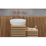  Vayer Boomerang Umywalka nablatowa owalna wysoka bez otworu na baterię 60x43 cm biała 060.043.012.3-4.0.3.0.0