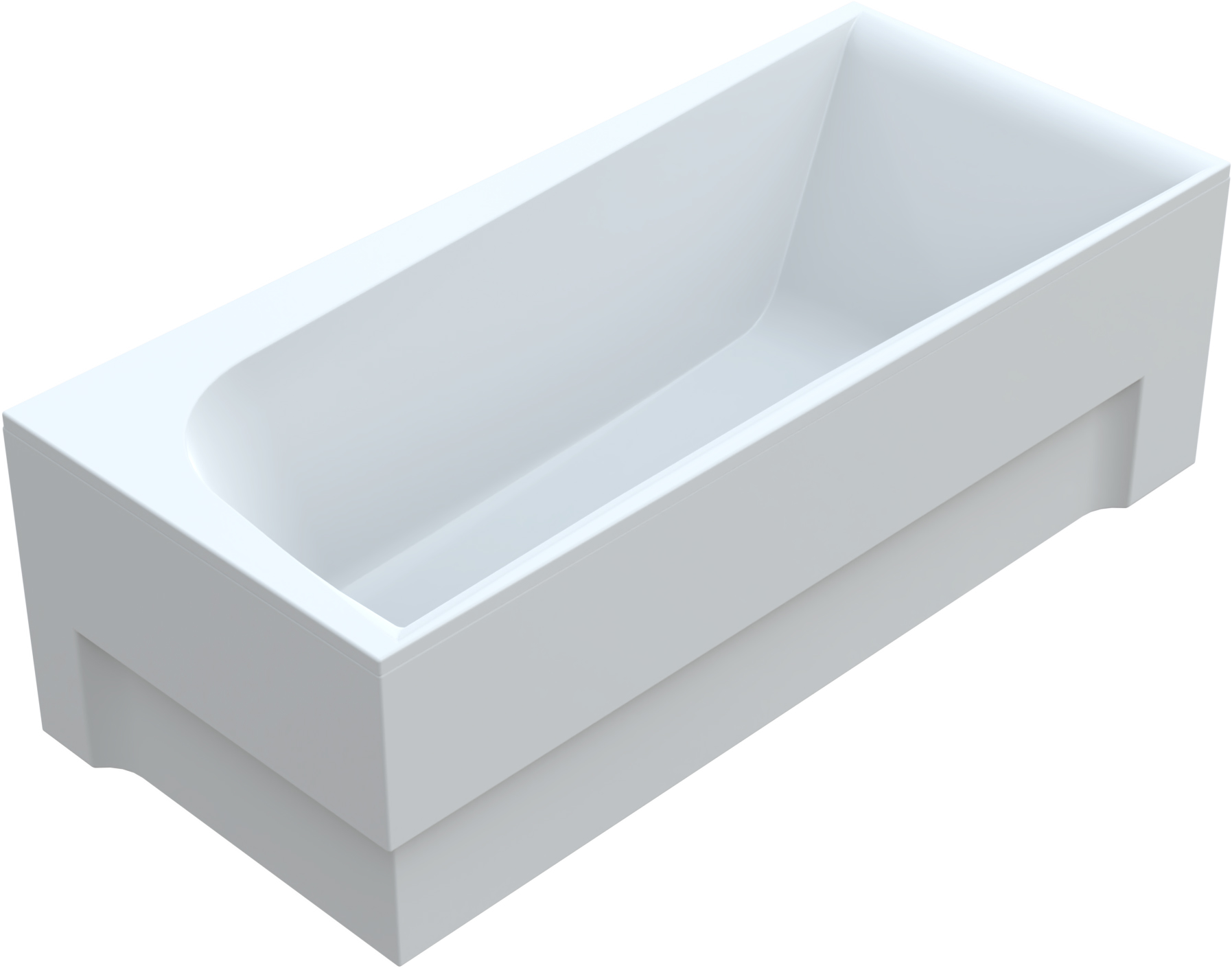 Vayer Boomerang Wanna prostokątna asymetryczna lewa ze stelażem i syfonem 190x90 cm biała 190.090.045.1-1.1.0.0.1