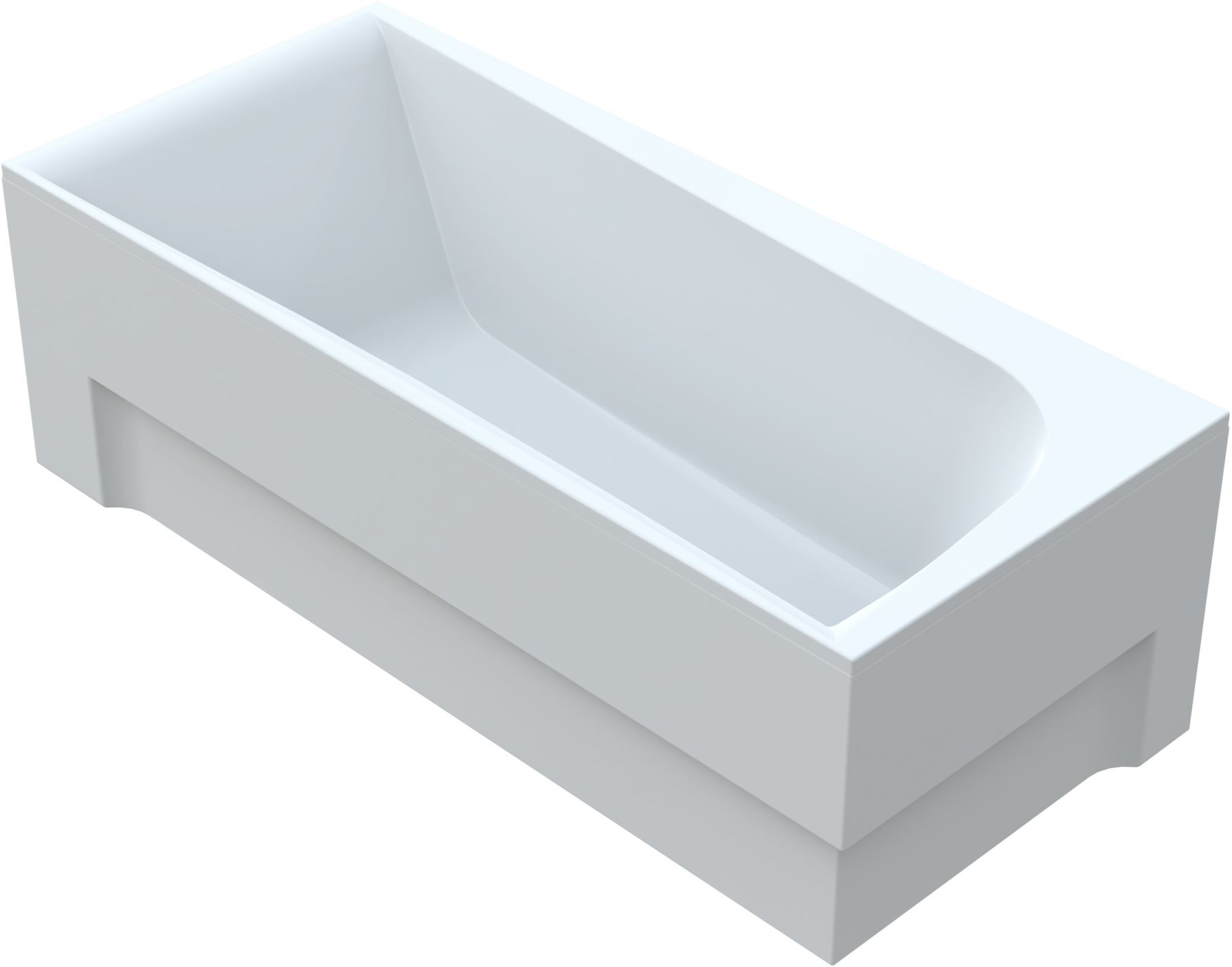 Vayer Boomerang Wanna prostokątna asymetryczna prawa ze stelażem i syfonem 180x80 cm biała 180.080.045.1-1.2.0.0.1