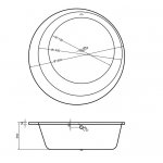  Vayer Boomerang Wanna wolnostojąca okrągła z panelem ø160 cm biała 160.160.045.4-5.0.3.0