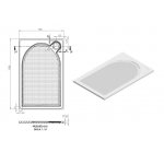  Vayer Virgo Brodzik prysznicowy prostokątny 120x76 cm biały 120.076.001.2-1.0.0.0.0