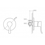 Vedo Cento Bateria natryskowa podtynkowa I Chrom VBC1014