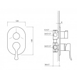 Vedo Cento Bateria wannowo-natryskowa podtynkowa III Chrom VBC1017