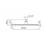 Vedo Cento Zestaw natryskowy podtynkowy II z deszczownicą ∅ 25 cm Chrom VBC1222/25