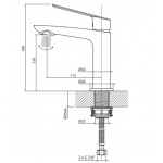 Vedo Desso Bateria umywalkowa jednouchwytowa z korkiem "klik-klak" Czarny Matowy VBD4001CZ/C