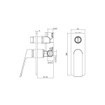 Vedo Desso System natryskowy podtynkowy IV z deszczownicą 20 cm Chrom VBD4224/20