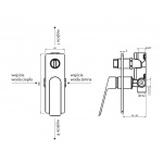 Vedo Desso System wannowy podtynkowy III Czarny Matowy VBD4243CZ