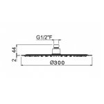 Vema Otago Deszczownica ultraslim ∅30 cm brushed gold V08245.AP.098