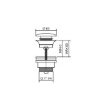 Vema Otago Korek klik klak chrom 050CL/CR