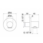 Vema Otago Przyłącze kątowe brushed gold V17170.AP.098