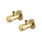 Vema Otago Zawory pod baterię 2 szt. brushed gold P000148.AP.098
