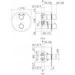 Vema Tiber Steel Bateria termostatyczna podtynkowa z dwoma wyjściami Stal nierdzewna V08115