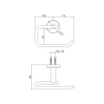 Vema Tiber Steel Uchwyt na papier bez klapki Stal nierdzewna V17350