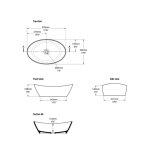 Victoria+Albert Amalfi 55 Umywalka nablatowa 55x34 cm Biała mat VB-AML55M-SM-NO