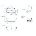 Victoria+Albert Barcelona 1500 Wanna Wolnostojąca 150x72,4 cm Biały BA1-N-SW-NO 
