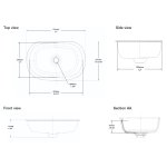Victoria+Albert Barcelona 53 Umywalka podblatowa 53,1x35,1 cm Biała mat UB-BAR53M-SM-IO