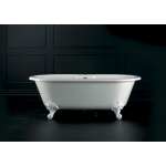 Victoria Albert Cheshire Wanna Wolnostojąca z nóżkami szczotkowany nikiel 175x80 cm Biała CHE-N-SW-OF FT-CHE-BN