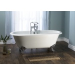 Victoria Albert Cheshire Wanna Wolnostojąca z nóżkami szczotkowany nikiel 175x80 cm Biała CHE-N-SW-OF FT-CHE-BN