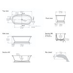 Victoria Albert Elwick Podstawa do wanny Biała EL-WB-SW