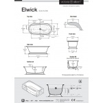 Victoria Albert Elwick Wanna Wolnostojąca z podstawą 190x91 cm Biała RAD-N-SW-OF EL-WB-SW