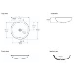 Victoria+Albert Kaali 48 Umywalka Podblatowa 47,5x45,3 cm Biała UB-KAA-48-IO