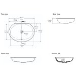 Victoria+Albert Kaali 60 Umywalka Podblatowa 59,5x44,7 cm Biała UB-KAA-60-IO