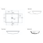 Victoria+Albert Kaldera 56 Umywalka Podblatowa 56x35,8 cm Biała UB-KAL-56-IO