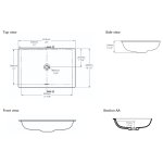Victoria+Albert Kaldera 62 Umywalka Podblatowa 61x42 cm Biała UB-KAL-62-IO