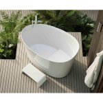 Victoria+Albert Kerid Wanna Wolnostojąca 134,9x81,2 cm Biała mat KERM-N-SM-IO