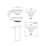 Victoria+Albert Kit 25 Uniwersalny odpływ umywalkowy z korkiem „push control" Szczotkowany nikiel K-25-BN