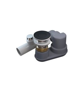 Victoria+Albert Kit 40 Odpływ Intelli 40cm ze zintegrowanym przelewem Czarny mat K-40-BK