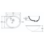 Victoria+Albert Laceno 49 Umywalka Podblatowa 49,2x40 cm Biała UB-LAC-49-IO