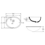 Victoria+Albert Laceno 56 Umywalka Podblatowa 56,8x43,1 cm Biała UB-LAC-56-IO