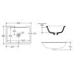 Victoria+Albert Laceno 57 Umywalka Podblatowa 57x39,8 cm Biała UB-LAC-57-IO