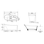 Victoria+Albert Ledro Wanna Wolnostojąca 167x70,5 cm Biała LED-N-SW-IO