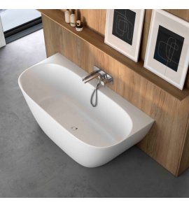 Victoria+Albert Lussari 1600 Back-to-Wall Wanna przyścienna 159,9x75 cm Biała LU4-N-SW-NO