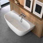 Victoria+Albert Lussari 1600 Back-to-Wall Wanna przyścienna 159,9x75 cm Biała LU4-N-SW-NO